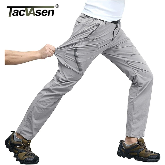 Men Cargo Pants Trousers Straight Bottoms Multi Pockets Outdoor Work Fishing