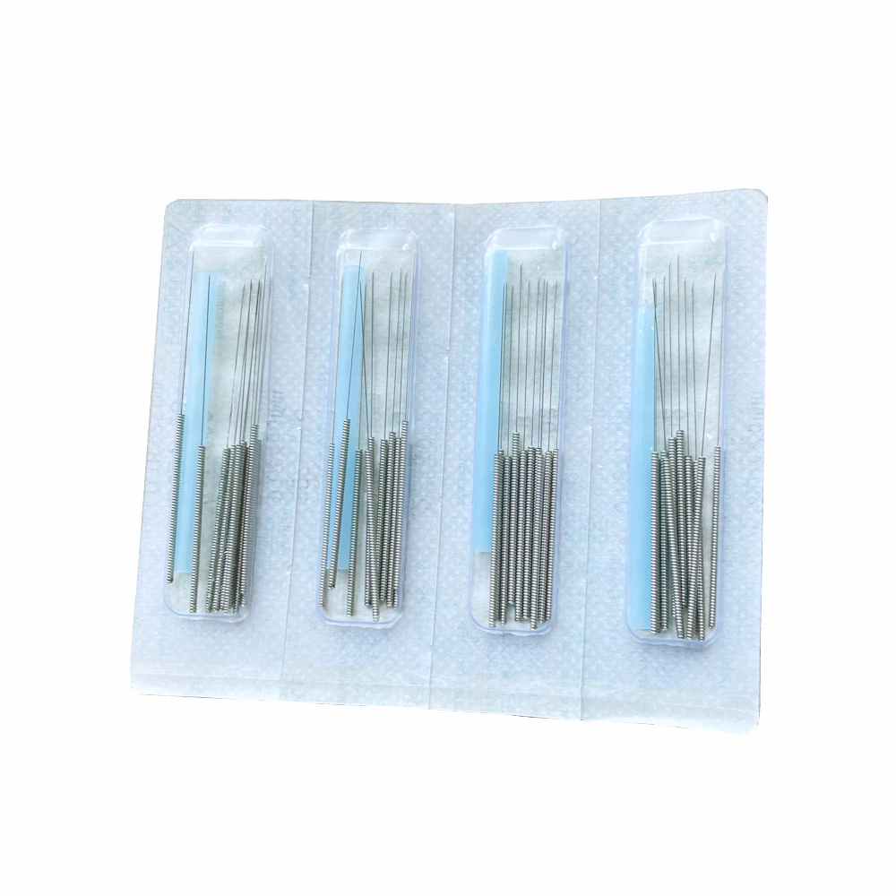 Disposable Acupuncture Needle 500pcs Disposable Sterile Acupuncture Needle Flat Handle Beauty Body Acupuncture Point Massage Needle With Tube