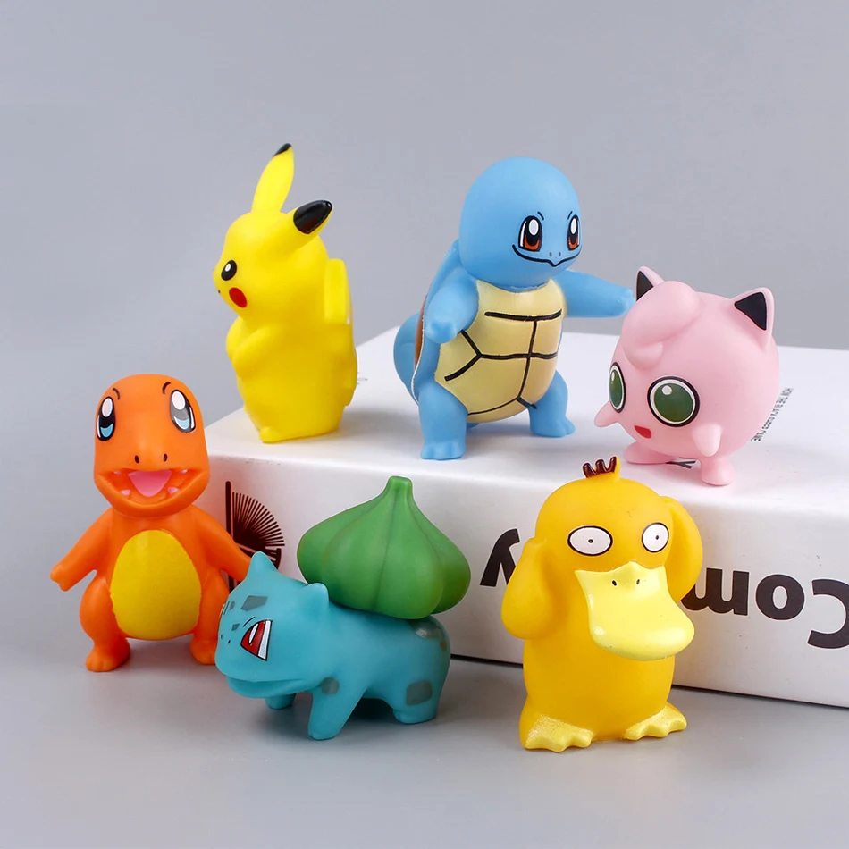 Action Figures Pokemon Children  Pokemon Decoration Figures Cake -  6pcs/set Pokemon - Aliexpress