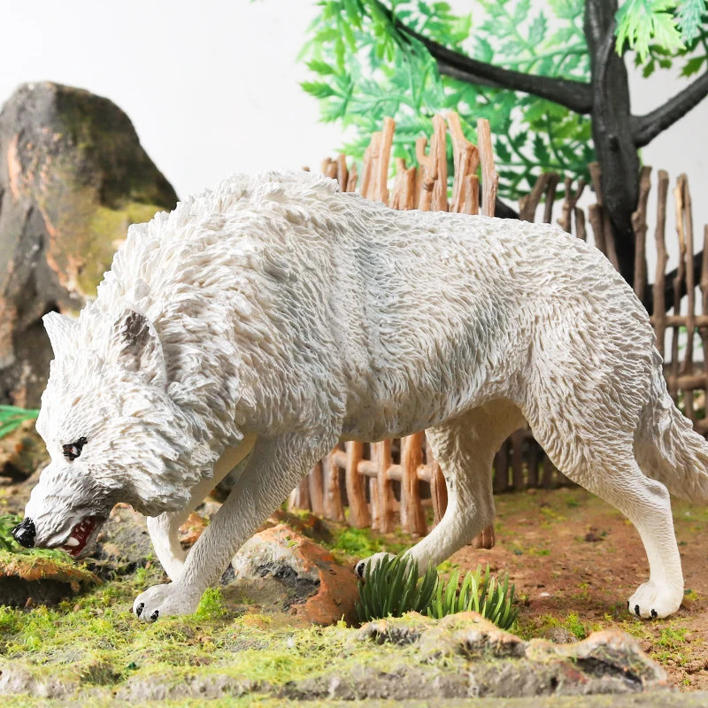 Oenux Großformatige Wilde Tierfiguren Wolf Modelle Actionfiguren Sammlung Massives PVC Hochwertige Heimdekoration Spielzeug Geschenk – Detail 15