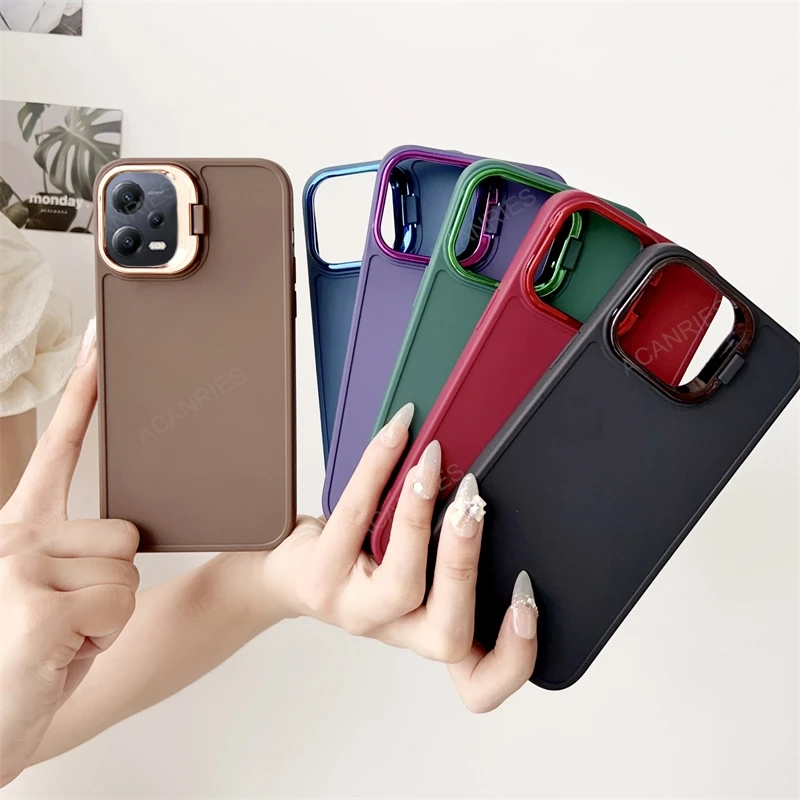 Invisible Holder Silicone Soft Case For Xiaomi Mi Poco X5 Pro 5G X3 Nfc X6 C65 M6 4G M3 F6 Stand Cover Poko X 5 3 M 6 5pro 3pro_voghion.com