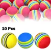 10pcsFoam Balls Indoor Golf Swing Training Practice Rainbow Sponge Balls Flexible Soft Golf Practice Ball Training Aid Accessory 1
