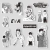 70/75/145PCS Black and White Sketch Neon Genesis Evangelion Stickers Classic Anime Decals for Notebook Skateboard Bike Sticker 5