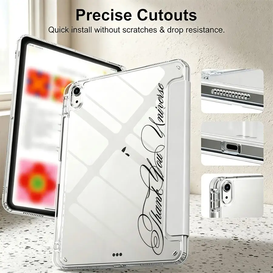 Personalized Letter Pattern Tablet Case with Pen Slot
