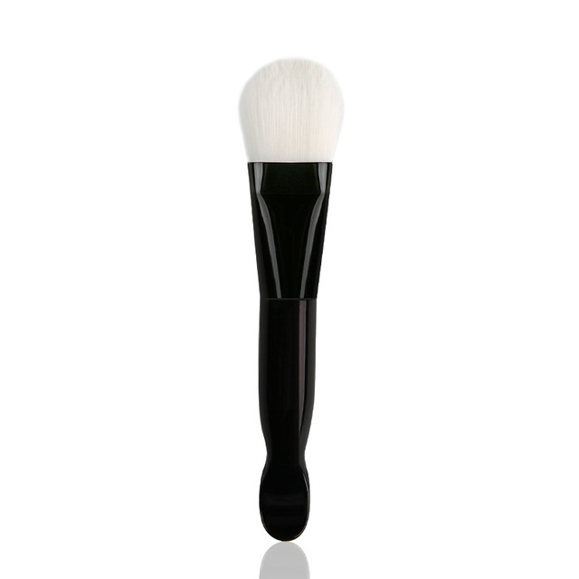 Metal Handle Makeup Brush for Liquid Foundation Facial Mask Portable Contour Brush Silicone Fiber Cosmetic Tools