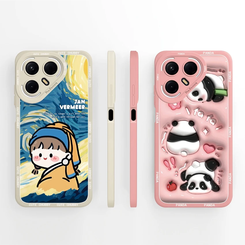 Shockproof Cute Dog Pattern Liquid Silicone Phone Case with Screen Protector