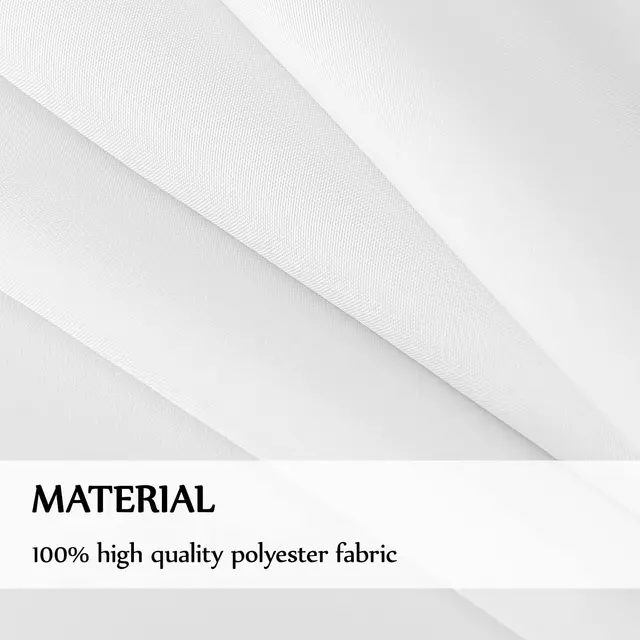 Nappe de Table blanche rectangulaire en Polyester lavable, résistante aux taches, décorative, pour Table à manger, fêtes et mariages 4
