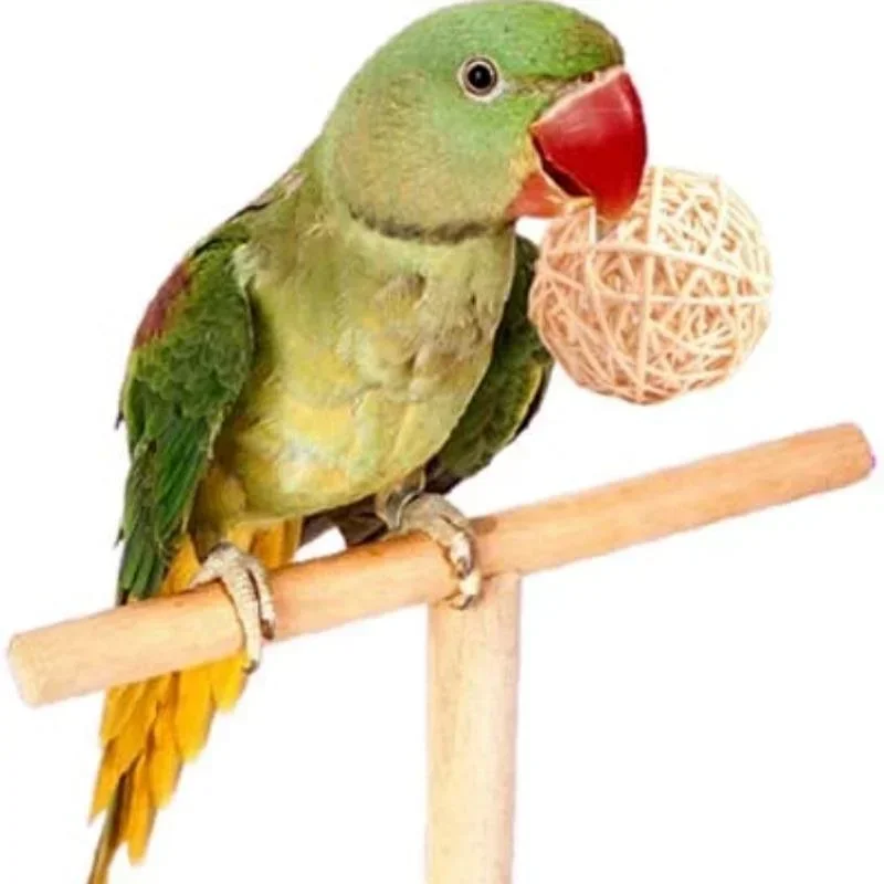 Bird Toy 10Pcs Multicolor Rattan Ball for Parrot Budgies Hamsters Bunny