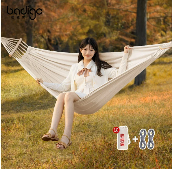 

1-2 Person Portable Outdoor Camping Hammock with Mosquito Net High Strength Parachute - Fabric Hanging Bed Sleeping Swing