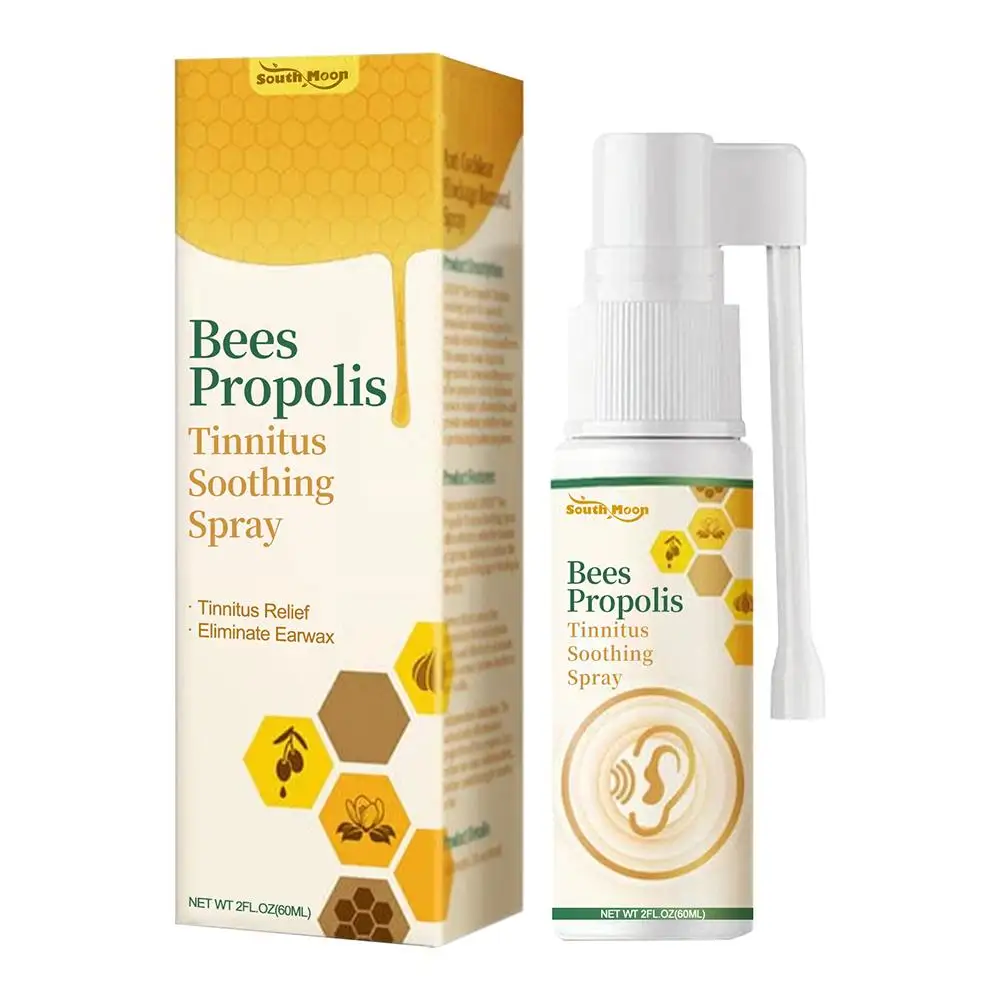 Description Picture 3 of item60ml Bees Propolis Tinnitus Soothing Spray Softening Earwax Spray Ear Discomfort Care Spray Gentle Cleaning For Earwax Ears