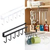 New Kitchen Shelf Rack Storage Clothes Hanging Organizer Cup Holder Glass Mug Holder 6 Hooks Storage Rack Kitchen Accessories 2