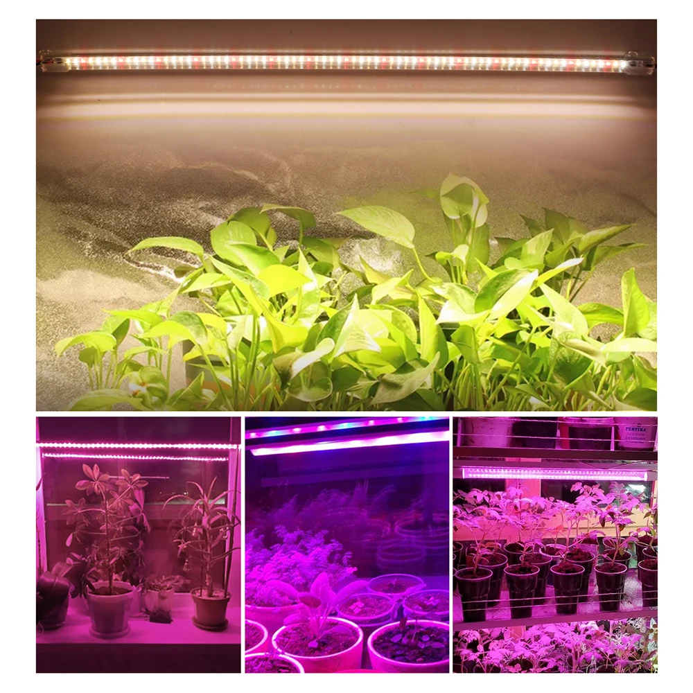 220V LED Grow Bar Light 75LEDs 50cm Phytolamp Full Spectrum Plant Grow Lamp with Switch for Greenhouses Tent Flowers Seeding