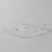 Lunettes presbytes vintage transparentes en résine argentée, monture en plastique, miroir plat, lunettes de lecture 3