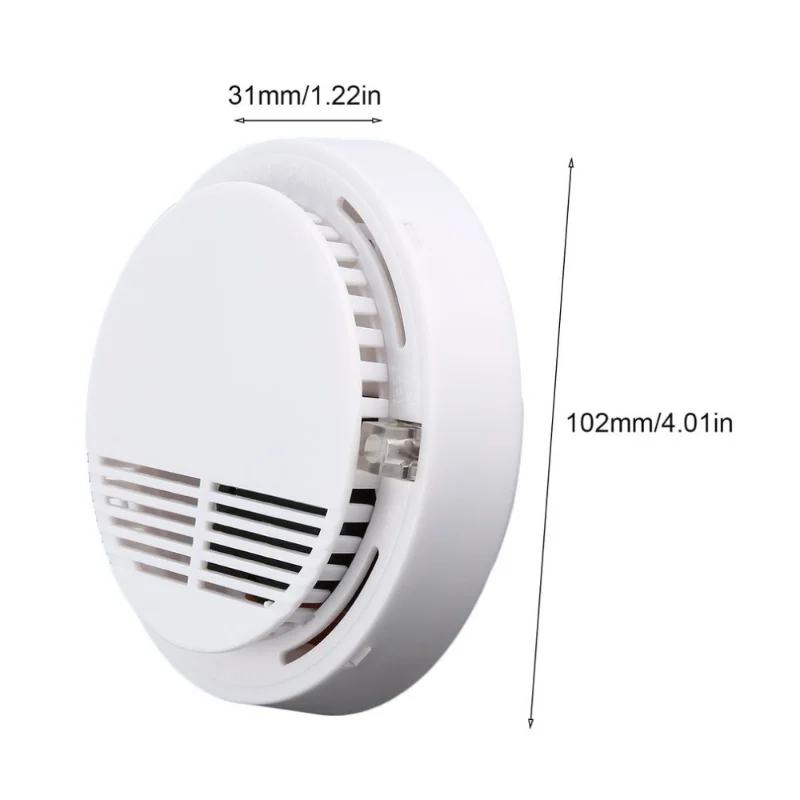 1pc Smoke Detector Fire Detector Alarm Sensitive Photoelectric Independent Fire Smoke Sensor For Home Office Shop