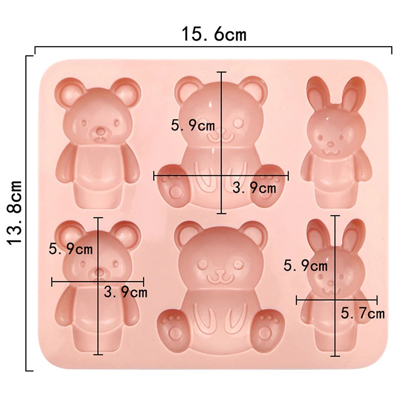 Description Picture 3 of item1pc Teddy Bear Silicone Mold Cute Cartoon Animal Chocolate Cake Baking Mould Kitchen Baking Tool Kids Complementary Food Tools