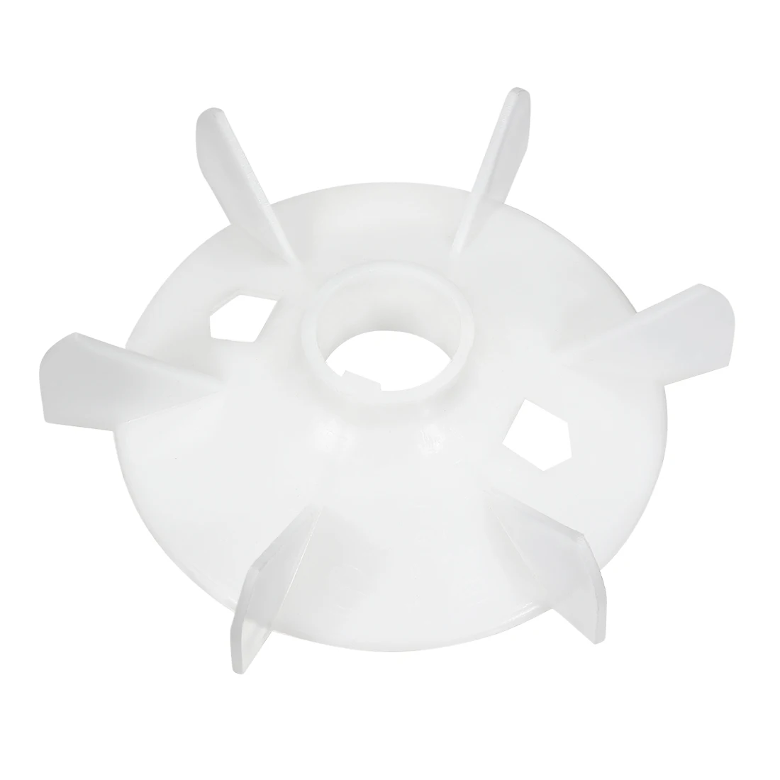 Uxcell 1pcs Motor Fan Vane Round Shaft Replacement White Plastic 6/10 Impeller Increase Cooling System Efficiency