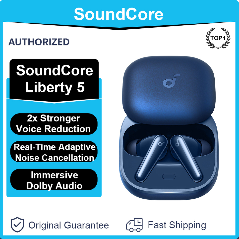 New Arrivial Soundcore Liberty 5 Noise-Cancelling Wireless Earbuds ANC 3.0 Earphone Bluetooth 48H Wireless Bluetooth Headphones