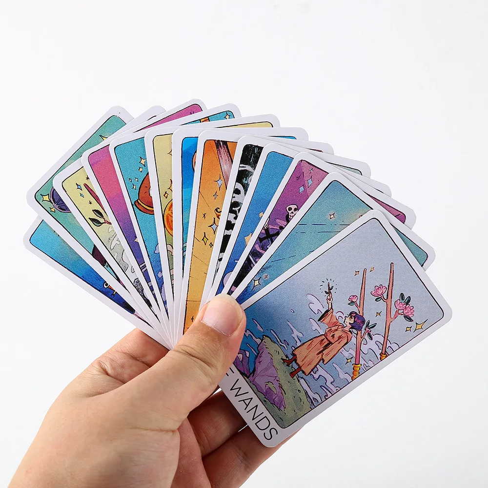 【New arrival】 Britt's Third Eye Tarot cards in Metal Tin Box 10cm*6cm board games gold white-plated Edge 78 cards with paper manual.