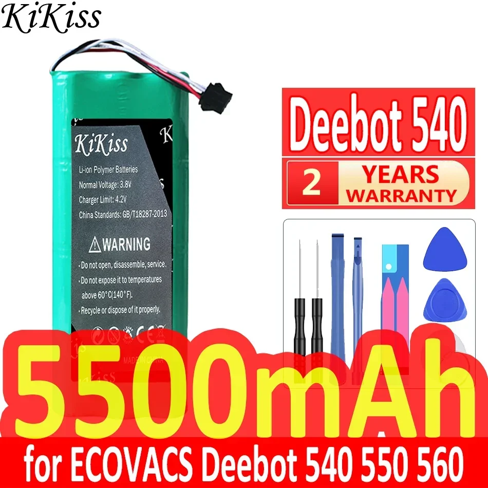 

5500mAh KliKiss Powerful Battery for ECOVACS Vacuum Cleanner Deebot 540 550 560 570 580 543 D56 D58