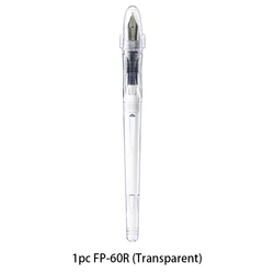 Elegant Slim Body Fountain Pen with Premium Alloy Nib for Calligraphy and Signatures (FP - 60R Transparent)