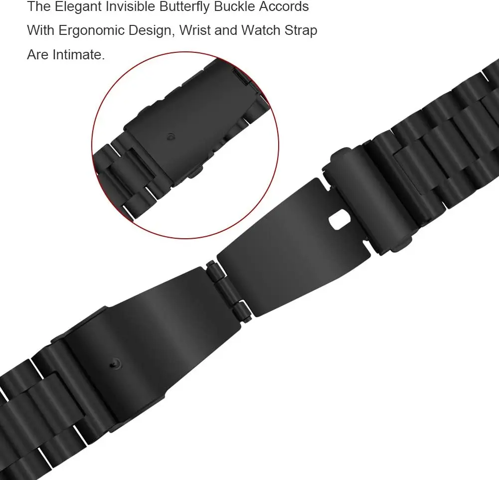 Pulseira de Metal para Garmin Venu sq Music Pulseira Sq2 Plus Pulseira de Aço Inoxidável Forerunner 245 654 Pulseira de Música - Image 5