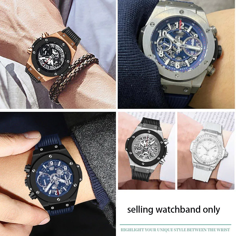 Hublotビッグバン用ゴム時計バンドシリコーン26*19ミリメートル