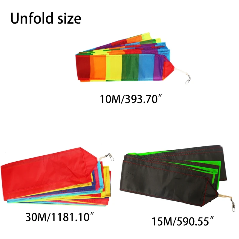 Kite Tail Stunt Kite Tube Tail for Delta Single Line/Dual Line Kite Kids Beach Play Party Outdoor Sport Kite Accessories 6