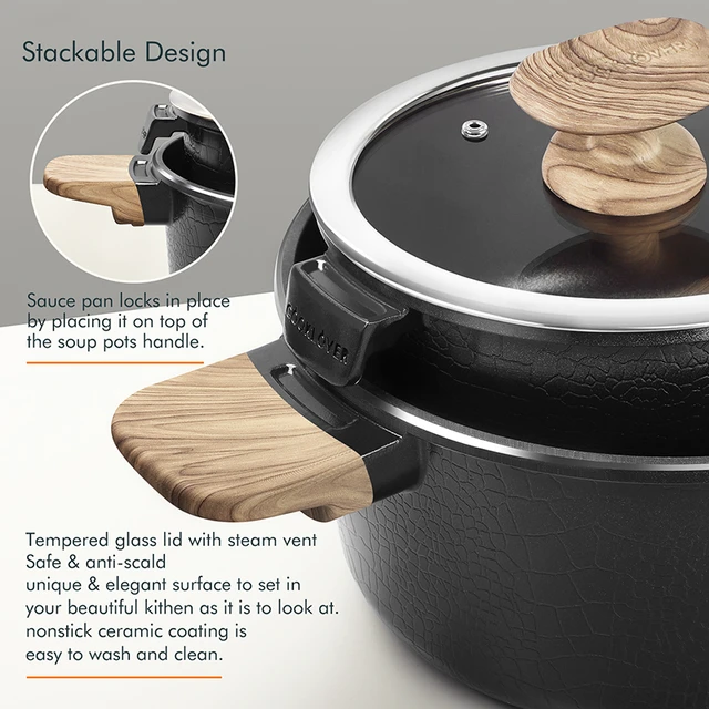 Ceramic Cookware Set Induction  Cookware Set Pans Induction - Ceramic  Non-stick Pan - Aliexpress