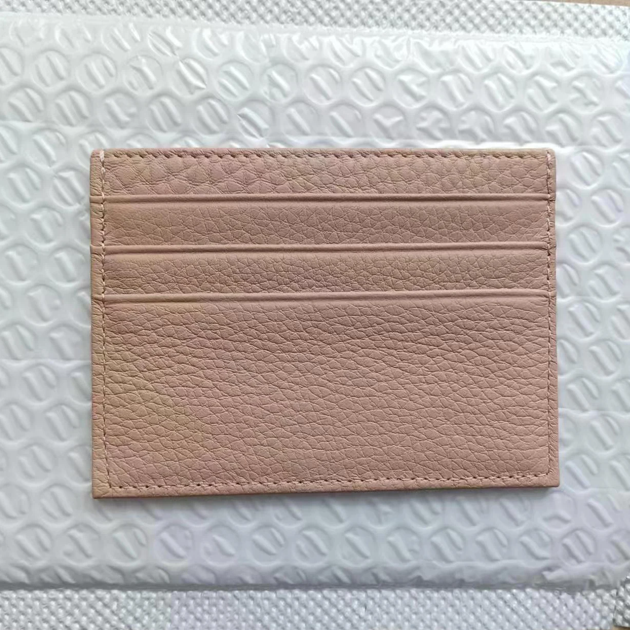 Personalized Genuine Leather Card Holder – Custom Initial Slim Wallet & Monogrammed Name Case