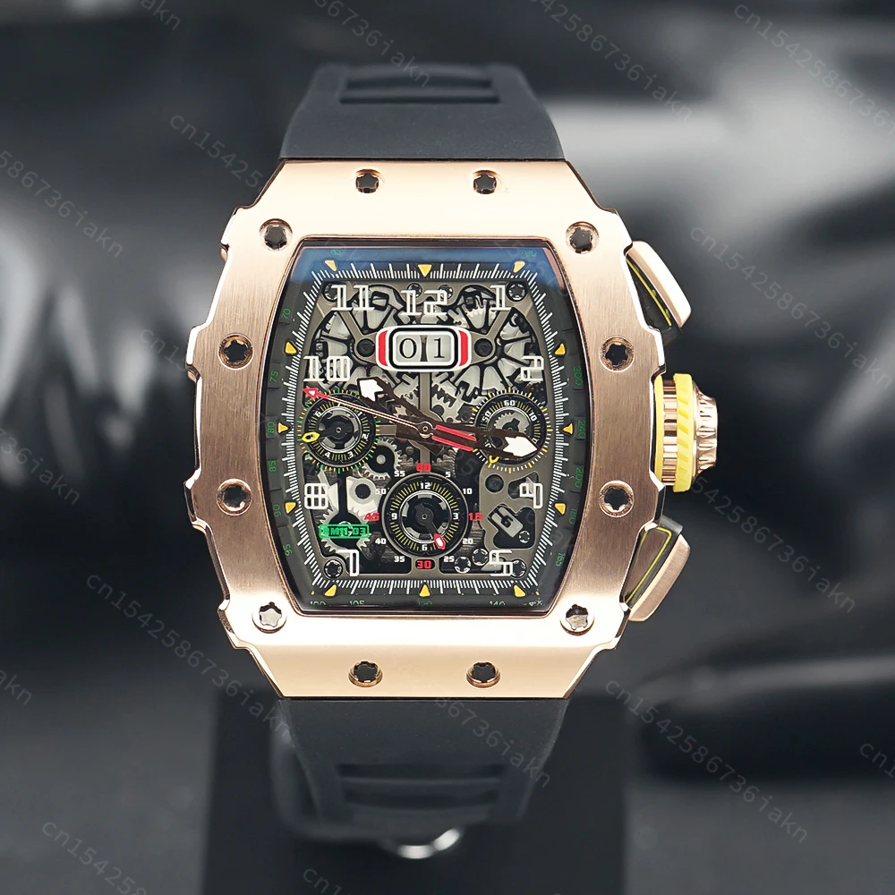 2022 Fashion New Men's Automatic Watch Stainless Steel Material Rubber Strap Sapphire Glass Mirror Casual Sports Waterproof