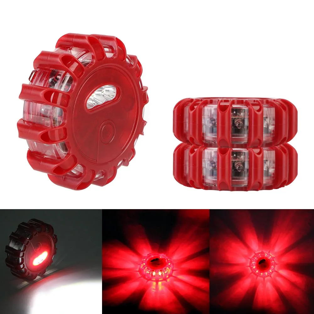 

Motorcycle Safety Warning Tailights Flashing Signal Light LED Strobe Barricade Lamp Blinker Bicycle Automotive Car Accessories