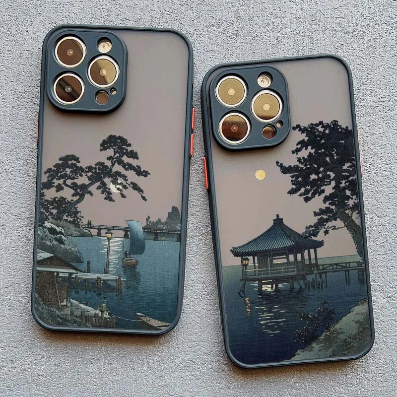 Japanese Aesthetic Landscape Phone Case - Artistic Scenery Back Cover