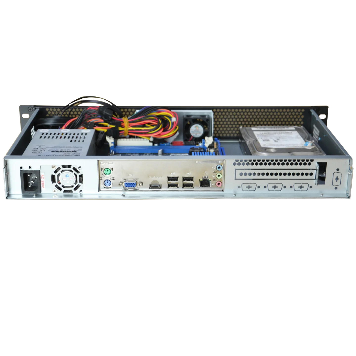 1.2U 섀시 250mm 깊이의 초단축 산업용 제어 섀시 소프트 라우터 1U 섀시 ITX 방화벽 FLEX 전원 공급 장치