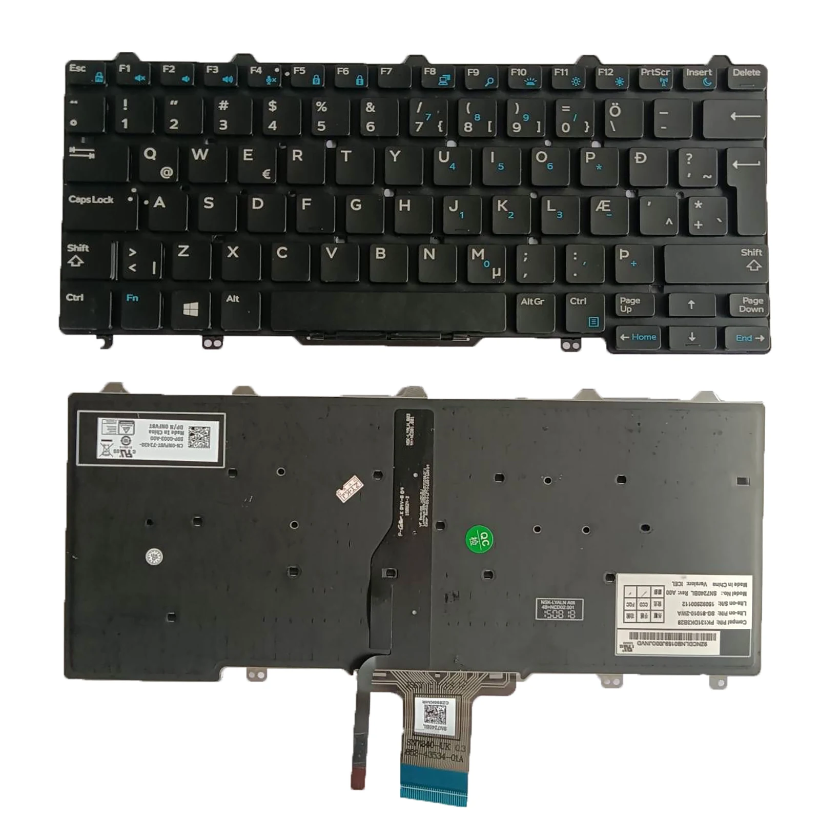 

03WN15 FOR DELL Latitude E7250 E5250 Laptop ICE with Backlight Keyboard