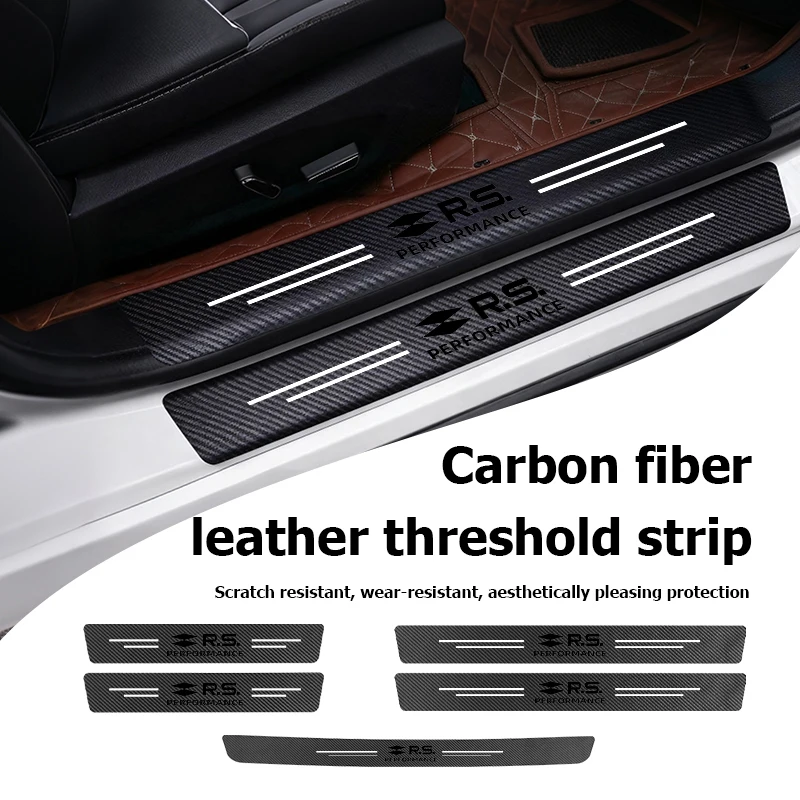 Carbon Fiber Car Door Sill Anti-Scratch Protection Strip