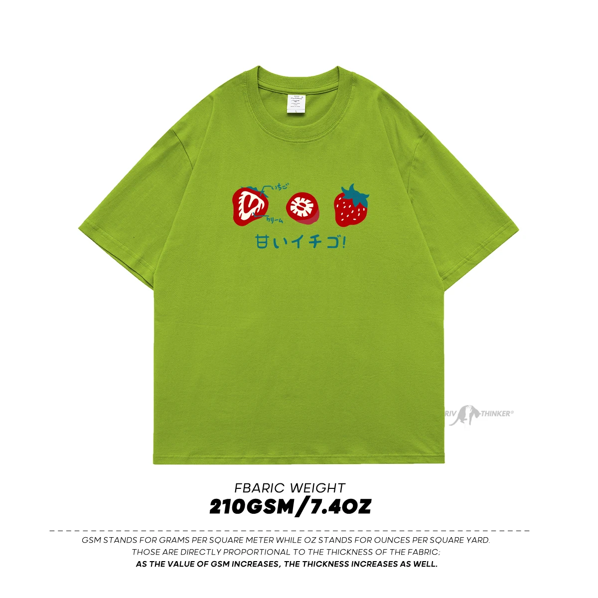 Neploha Strawberries Letter Graphic WomenT shirt Streetwear Oversized