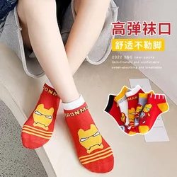 Kids' Superhero Mesh Socks - 5 Pairs of Breathable Cartoon Socks - 3-5 Years old (5pairs Iron Man A)