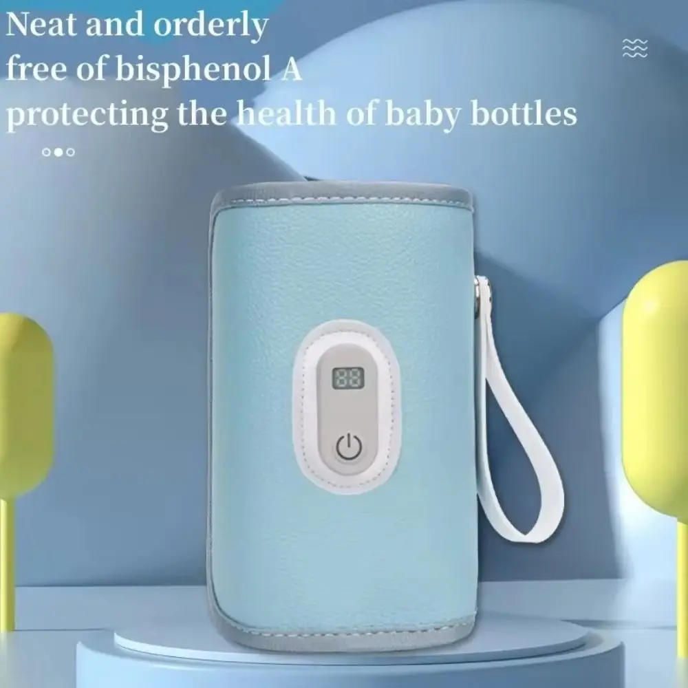 Digital Baby Bottle Warmer 5 Levels Type-C Milk Bottle Insulation Cover LED Display Heating Bottle Thermal Heater