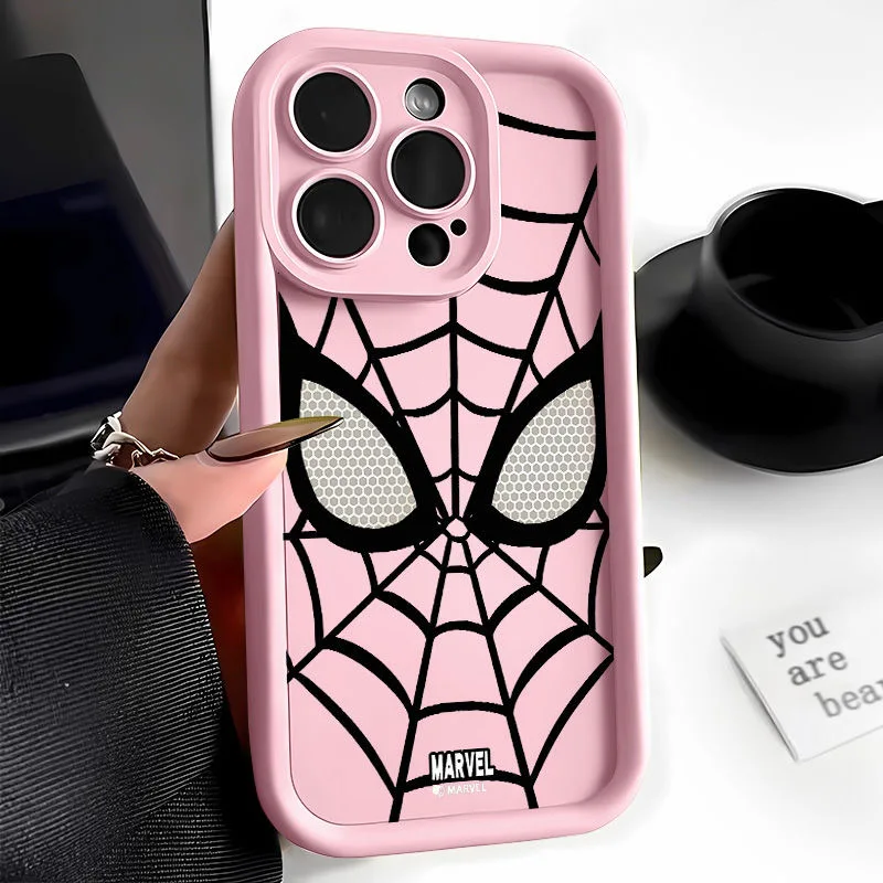 thumbnail image 1 of Marvel Spider Man-funda de silicona suave para teléfono móvil, carcasa moderna de TPU Lisa Multipaso para iPhone 16, 15, 14, 13, 12, 11 Pro Max, XR, XS, 7, 8 Plus, 1 of 4