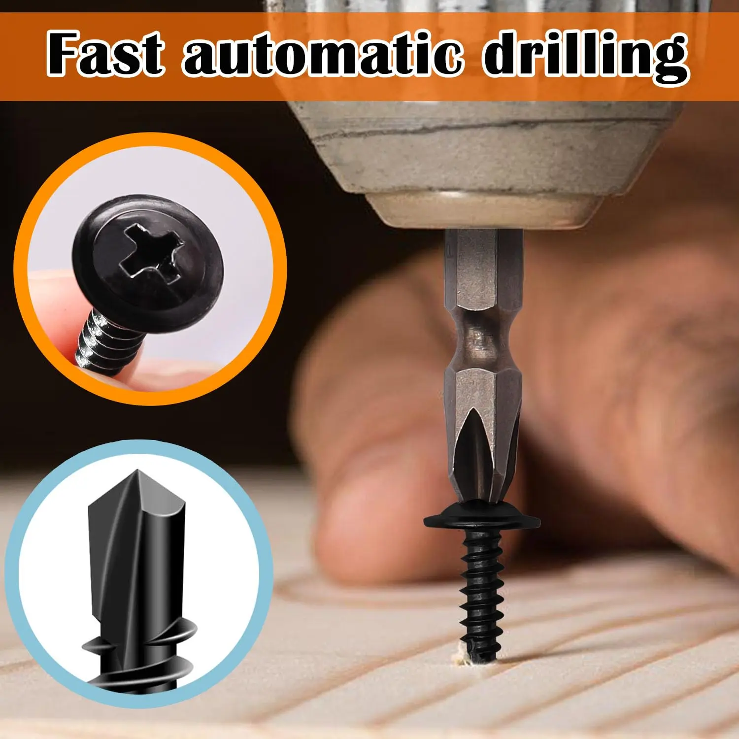 Stainless Steel Self-Tapping Screws Phillips Truss Head Countersunk Self-Drilling High Strength Screw Fastener