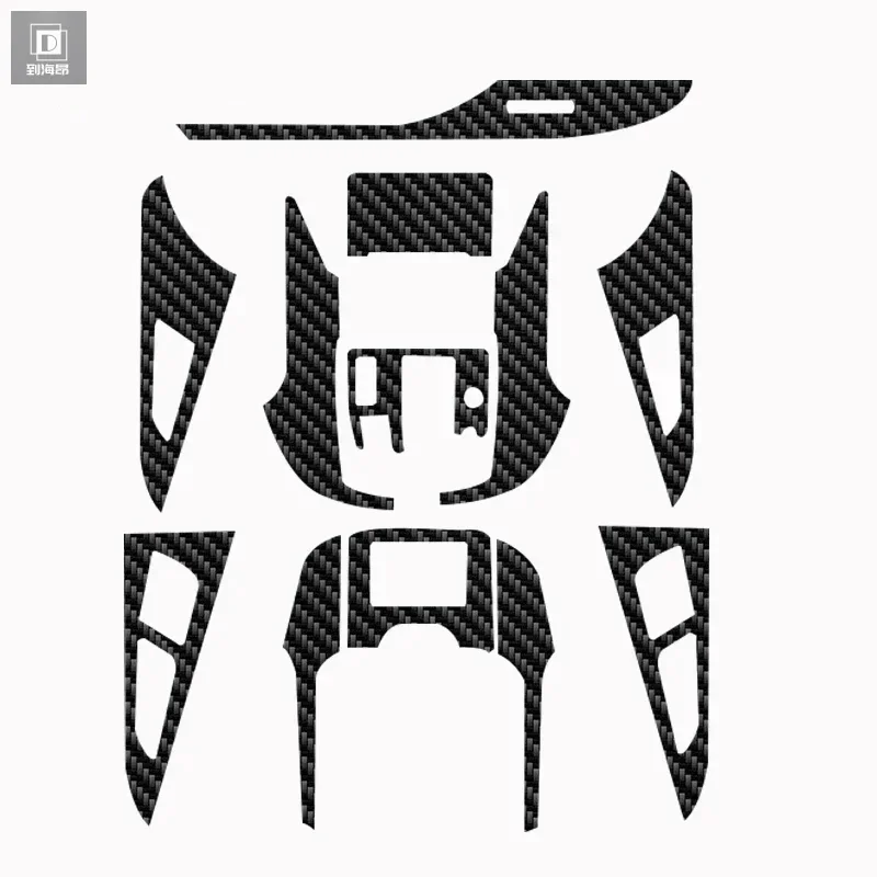 아우디 A6 A7 S6 2012-2018 차량용 실내 PET 5D 카본 파이버 필름 센..