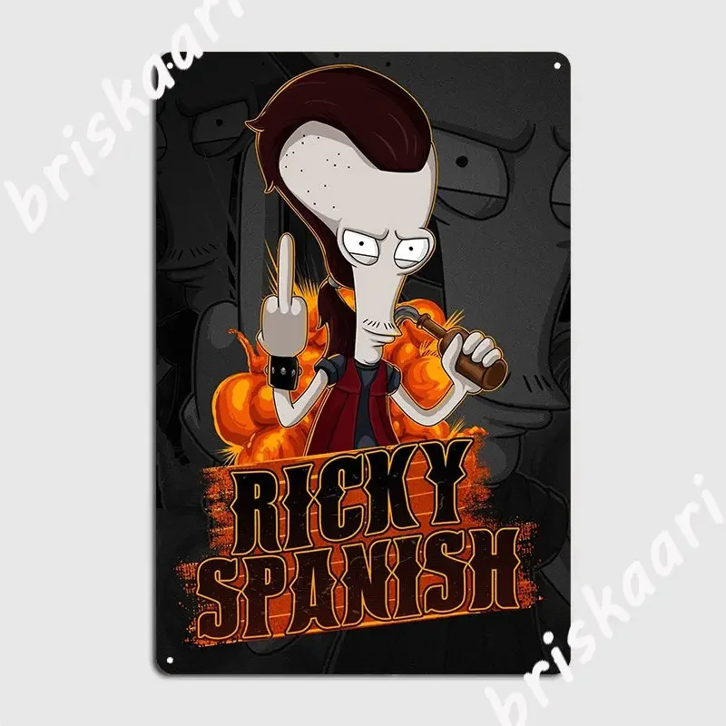 Ricky 스페인어 금속 사인 맞춤형 펍 차고 클럽 홈 플라크 주석 기호 포스터..
