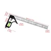 300mm Square Right Angle Ruler Protractor Adjustable Woodworking Tools Angle Ruler Measuring Tools Combination Spirit Level 5