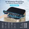 Washing Machine,15.6 LBS Full-Automatic Washer and Dryer Combo,Compact Laundry Washing Machine with Drain Pump,10 Wash Program 2