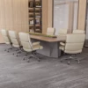 Office Chair Genuine Leather Ergonomic Armchair Swivel Chair Aluminum Arms Support Rolling Swivel Business Executive Chair 2