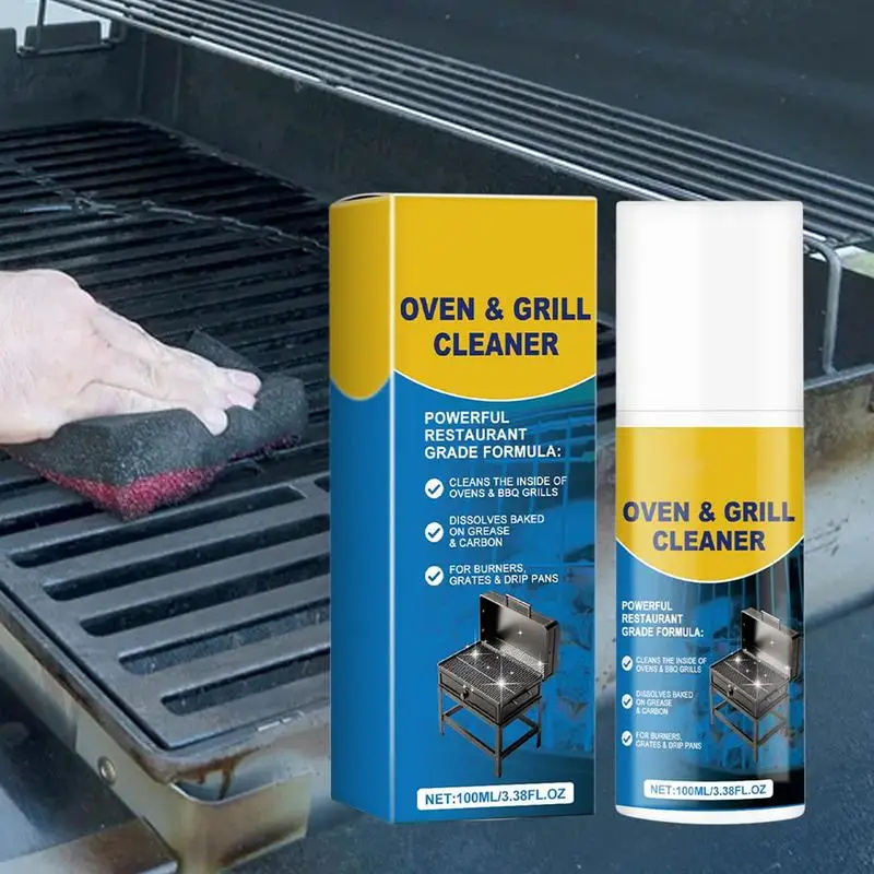 Oven Cleaner Heavy Duty Grill Degreaser Professional Oven Cleaner Spray Cleaning Supplies Stain Remover Solution Eliminates