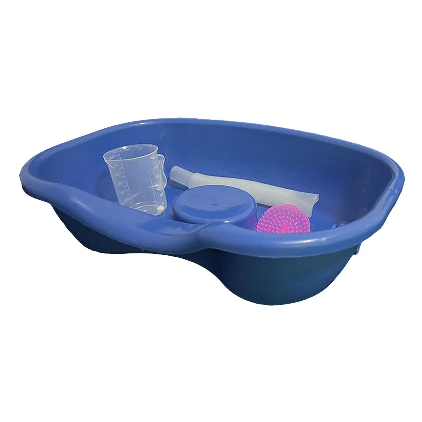 Portable Shampoo Bowl Lightweight Durable with Pipe 46x35cm Bathroom Accessories for Bedridden Hair Washing Tray Hair Wash Tub