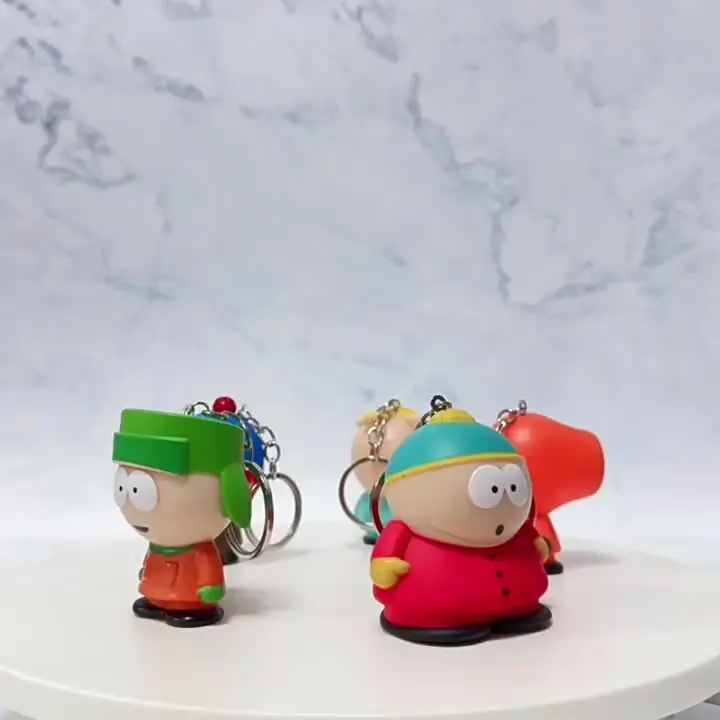 Portachiavi Personaggi South Park | Stan Kyle Cartman Kenny | Portachiavi In PVC 3 Cm Regalo Gadget