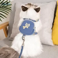 Dog Harness With Leash Set Backpack Bag Carrier Outdoor Adventure Large Small Pets Supplies Accessories Brand 1