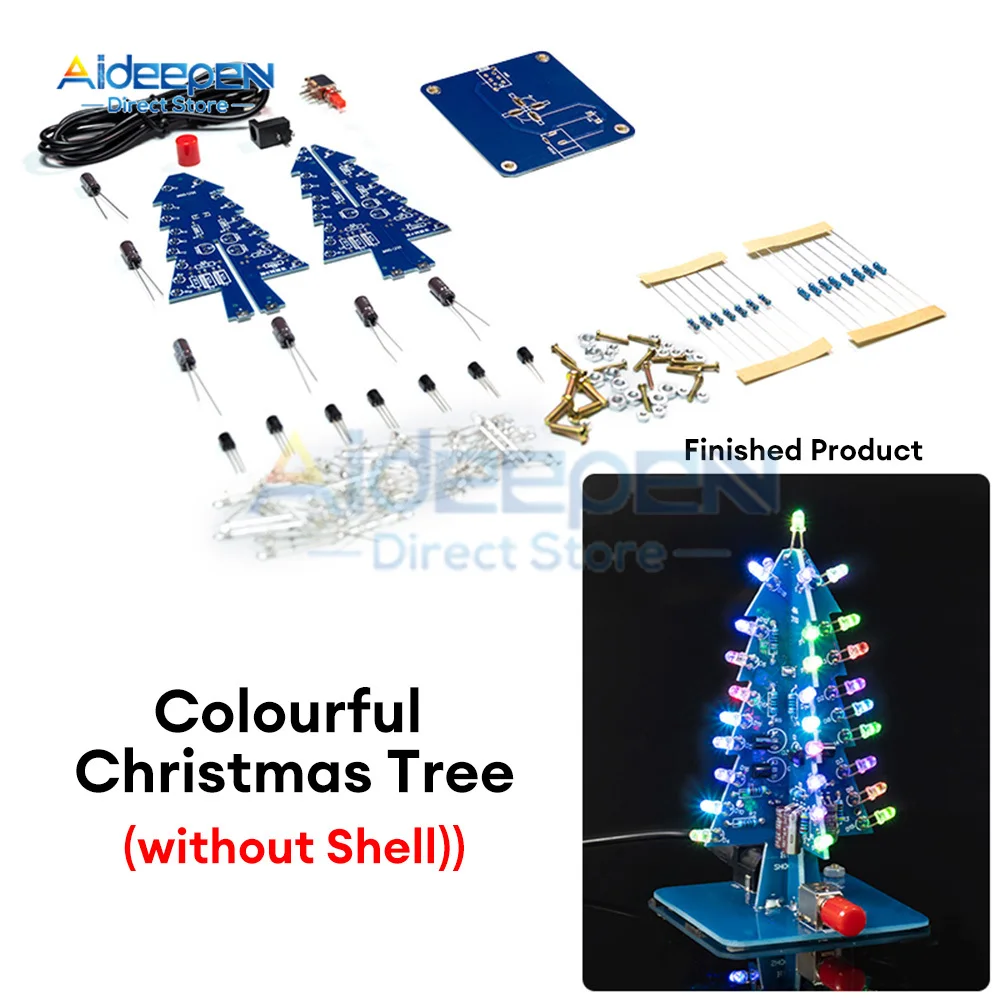 Kits De Bricolaje 3d Tree, 7 Flashes, Circuito Led Para Árbo